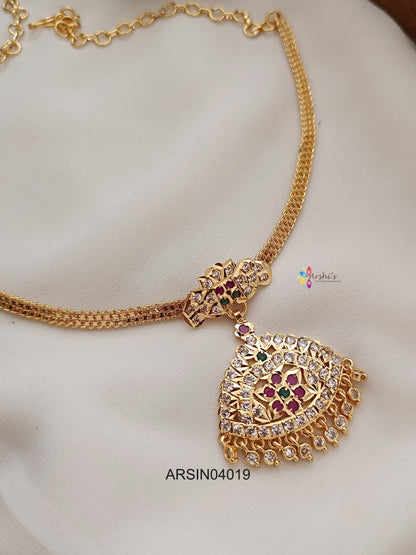 Stone Pendant Attigai Necklace
