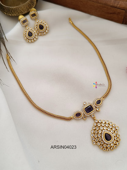 White and Blue Stone Necklace