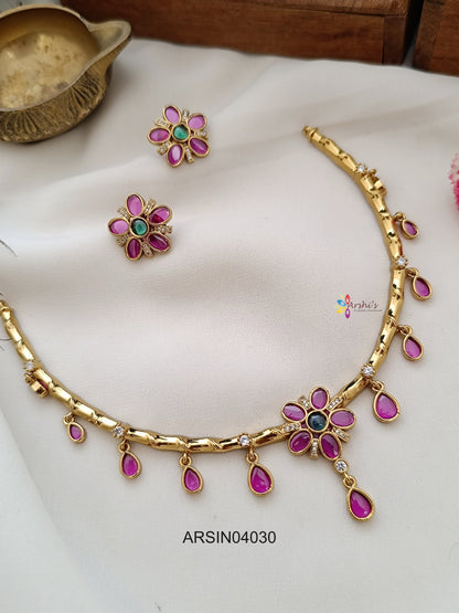 Ruby Drops Kante Necklace