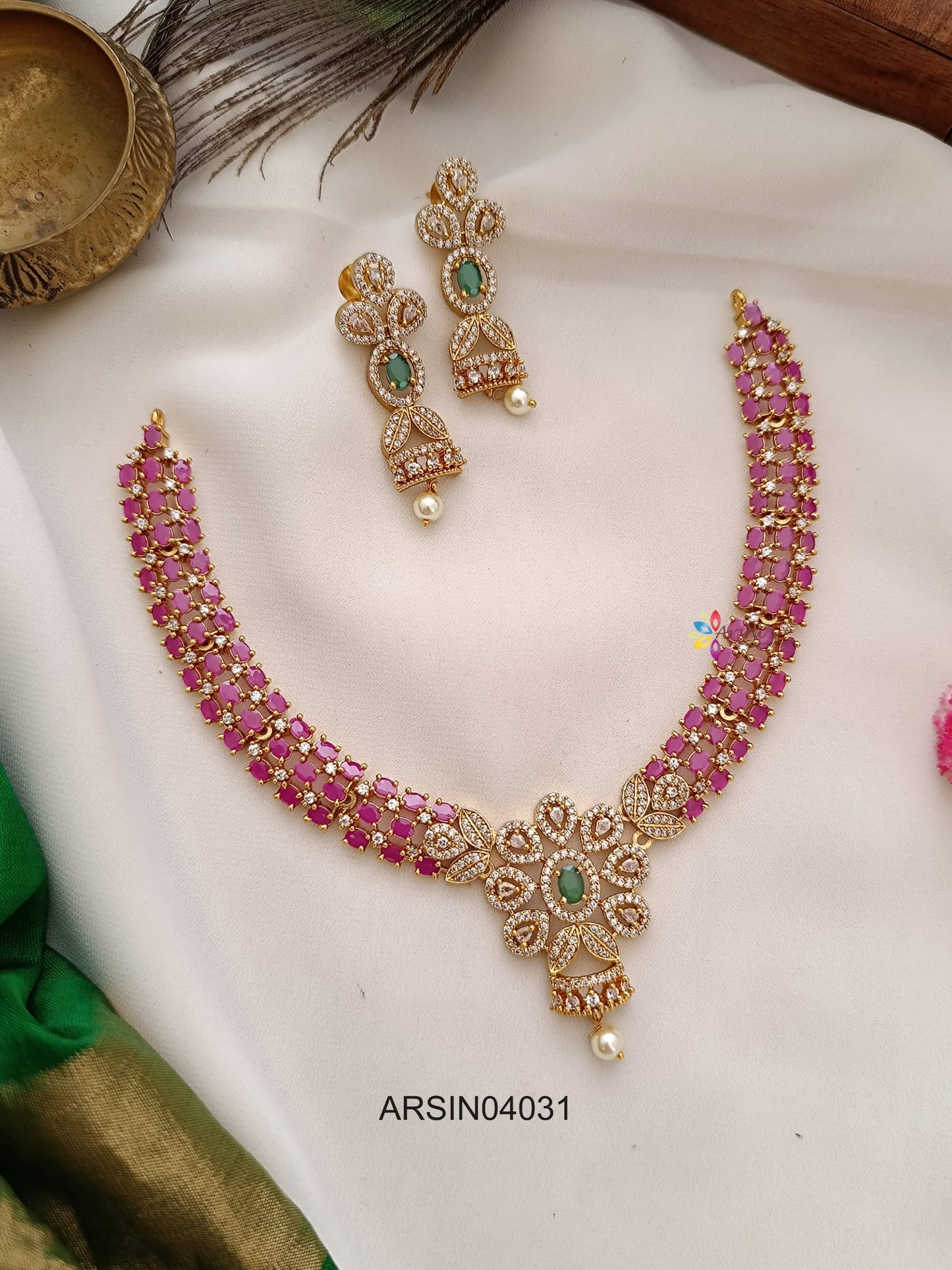 Ruby Stone AD Pendant Necklace