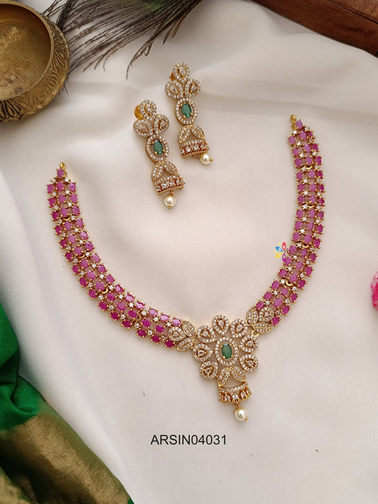Ruby Stone AD Pendant Necklace
