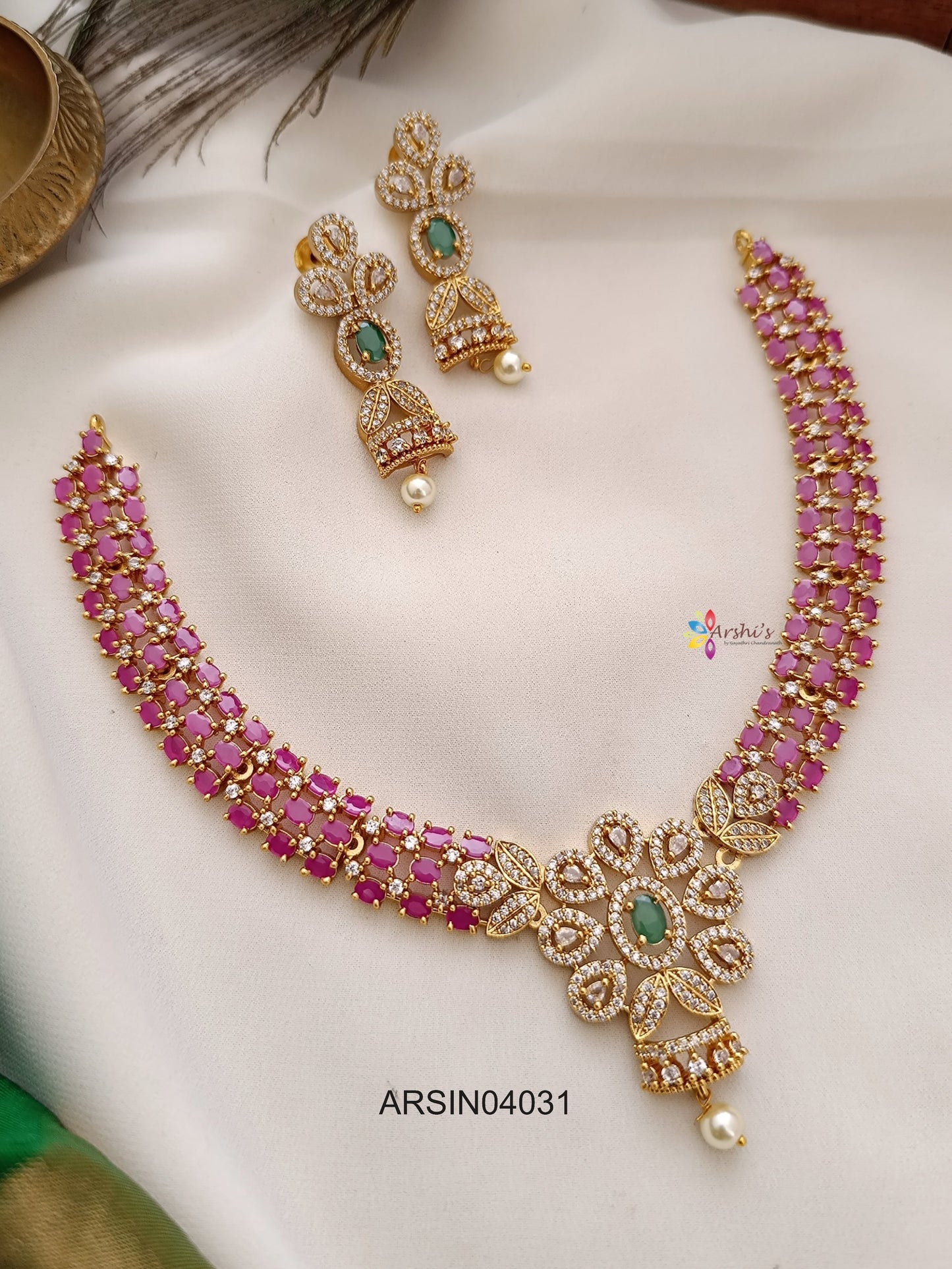 Ruby Stone AD Pendant Necklace