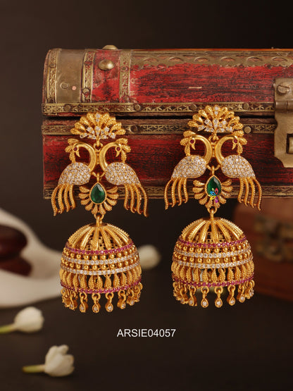 Heavy Bridal Peacock Jhumka