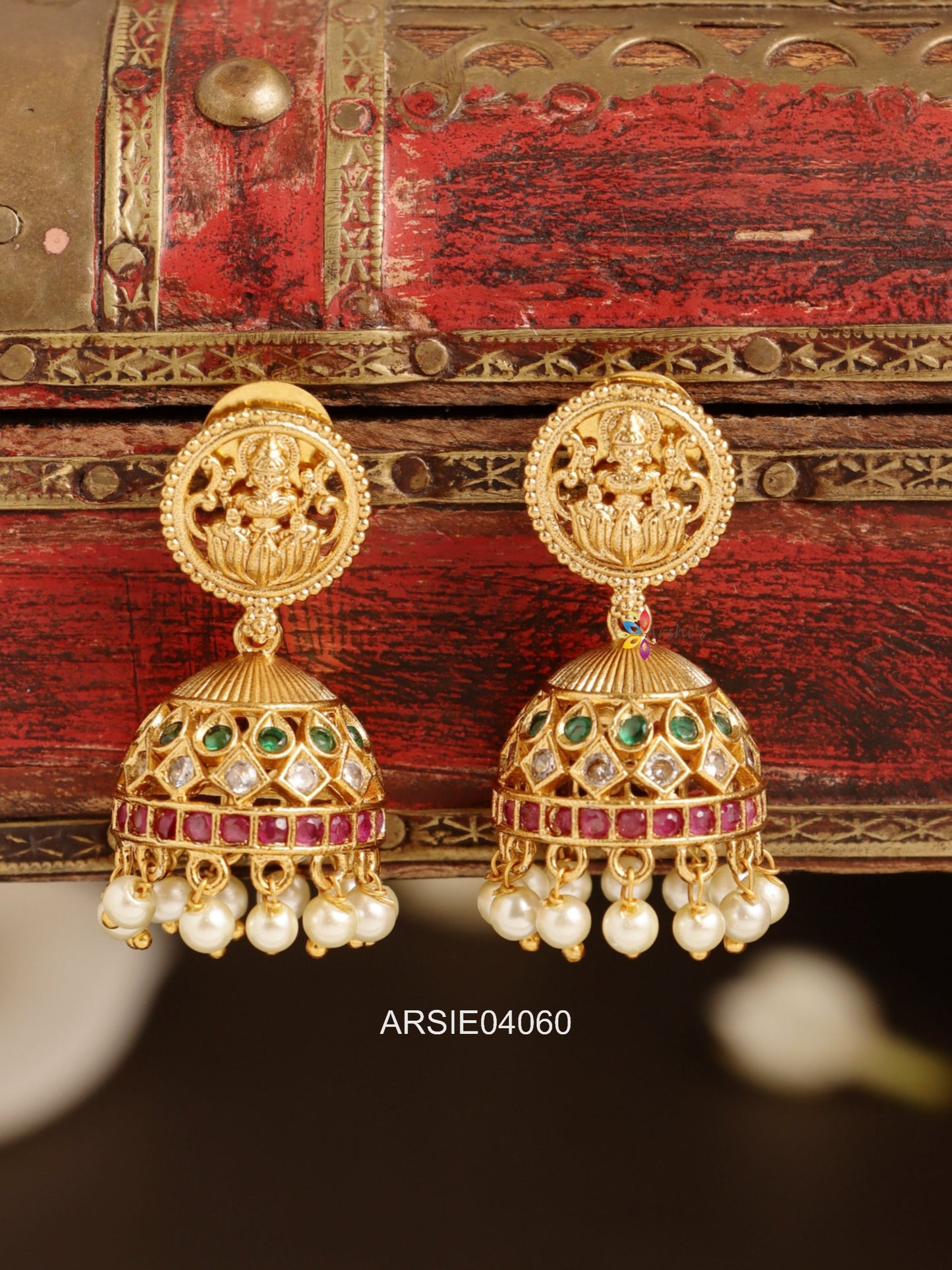 Lakshmi Kemp Stone Jhumka