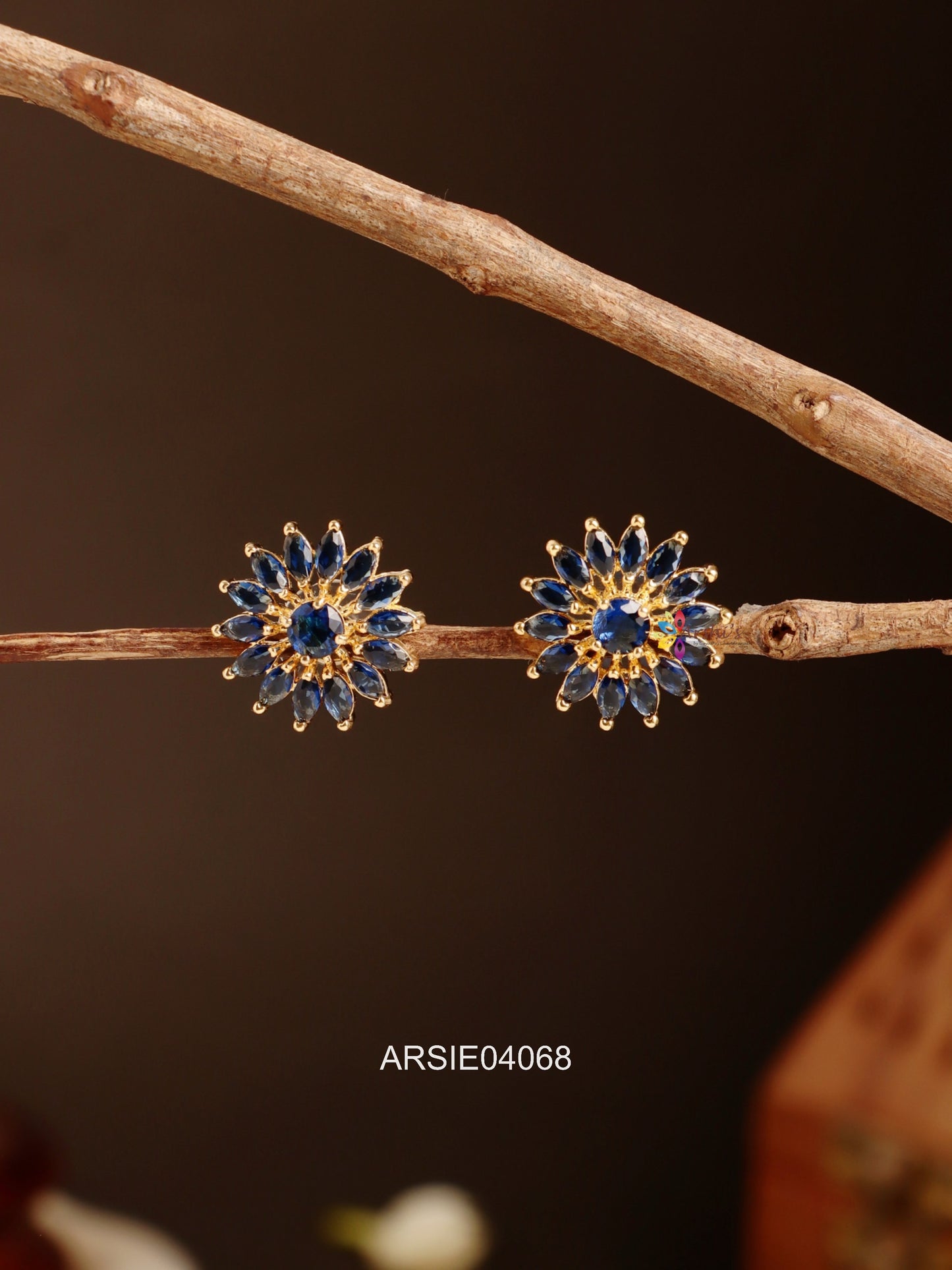 Blue Stone Ear Studs