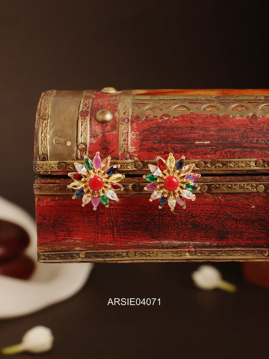 Navarathna Stone Ear Studs