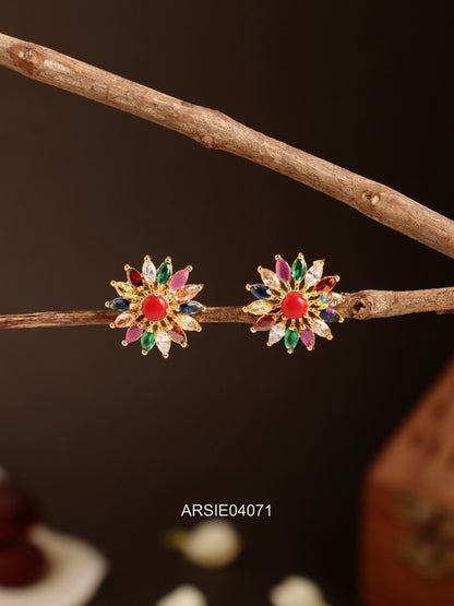 Navarathna Stone Ear Studs