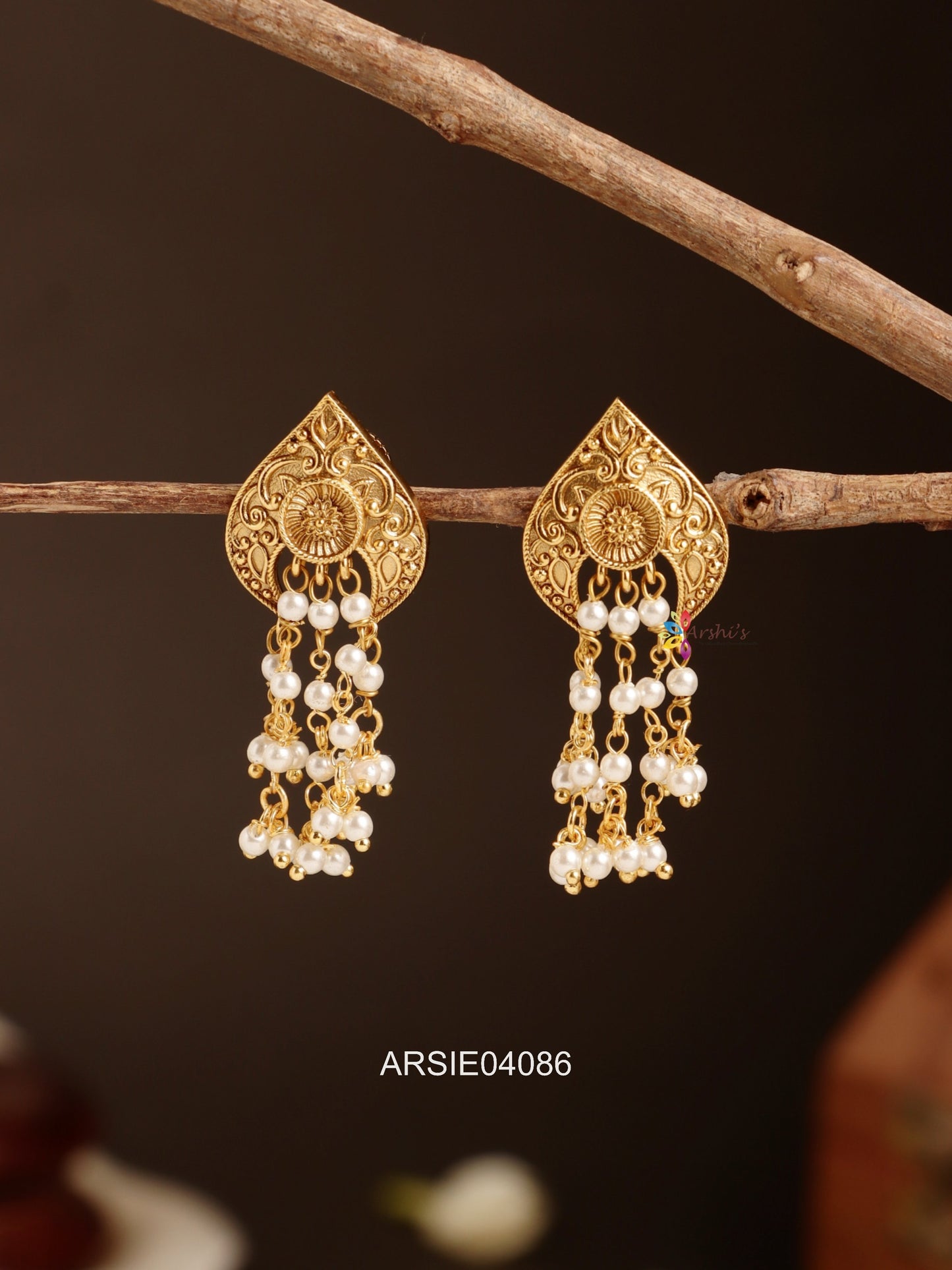Antique Pearl Drop Earrings
