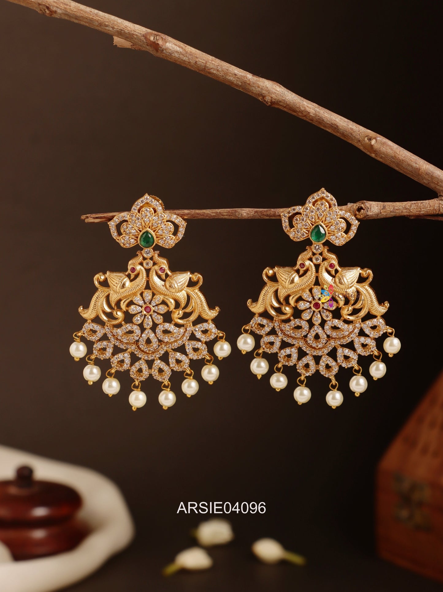 Chandbali AD Stone Earrings