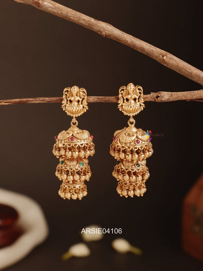 Lkashmi Three Layer Jhumka