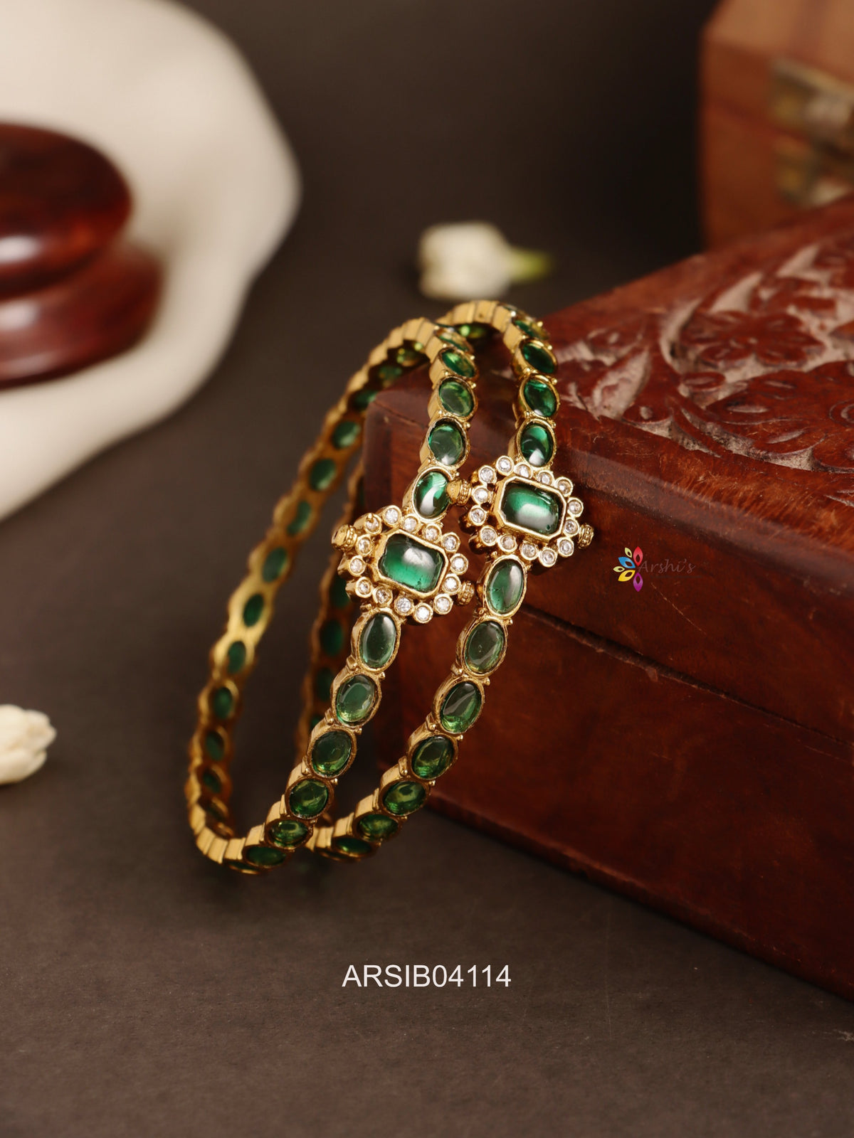 Emerald Stone Bangles