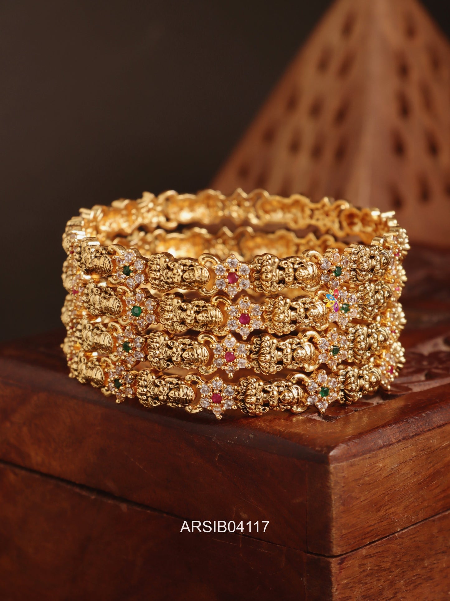 Temple Lakshmi Set of Four Bangles
