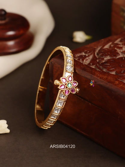 Square White Stone Bangle