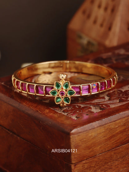 Square Red Stone Bangle