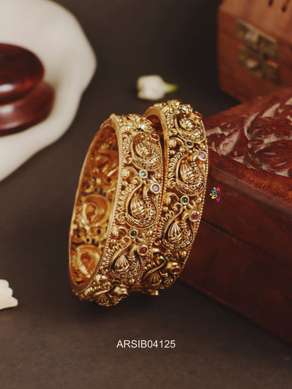 Antique Peacock Kada Bangles