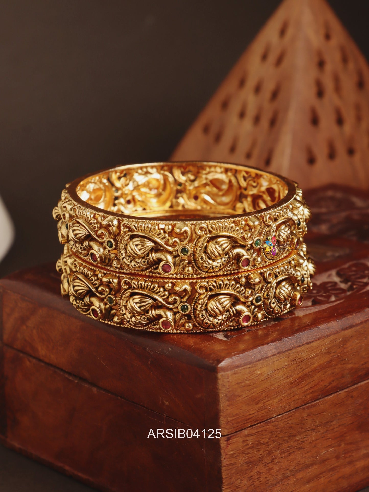 Antique Peacock Kada Bangles