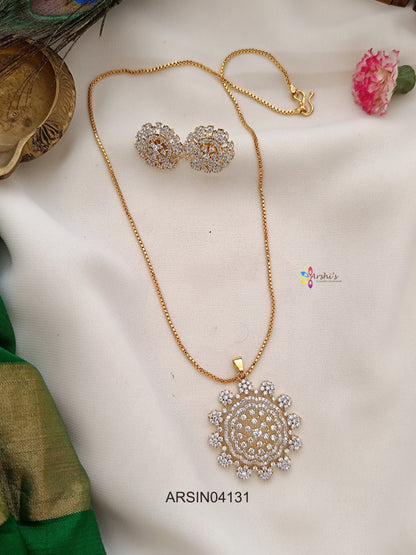 Diamond Look Like Pendant Necklace