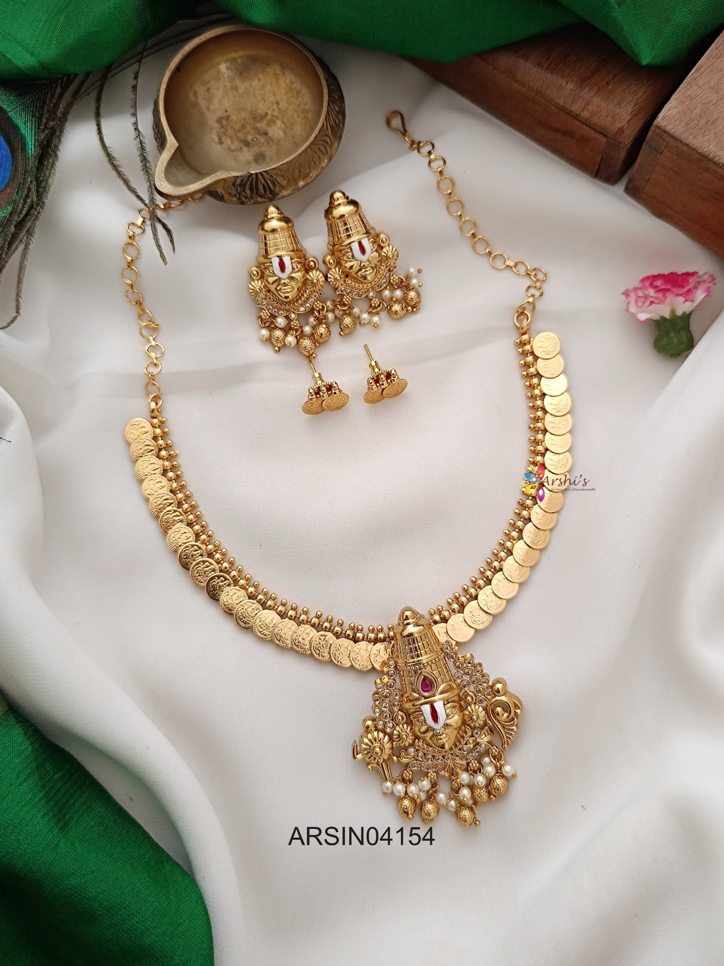 Balaji Pendant Coin Necklace