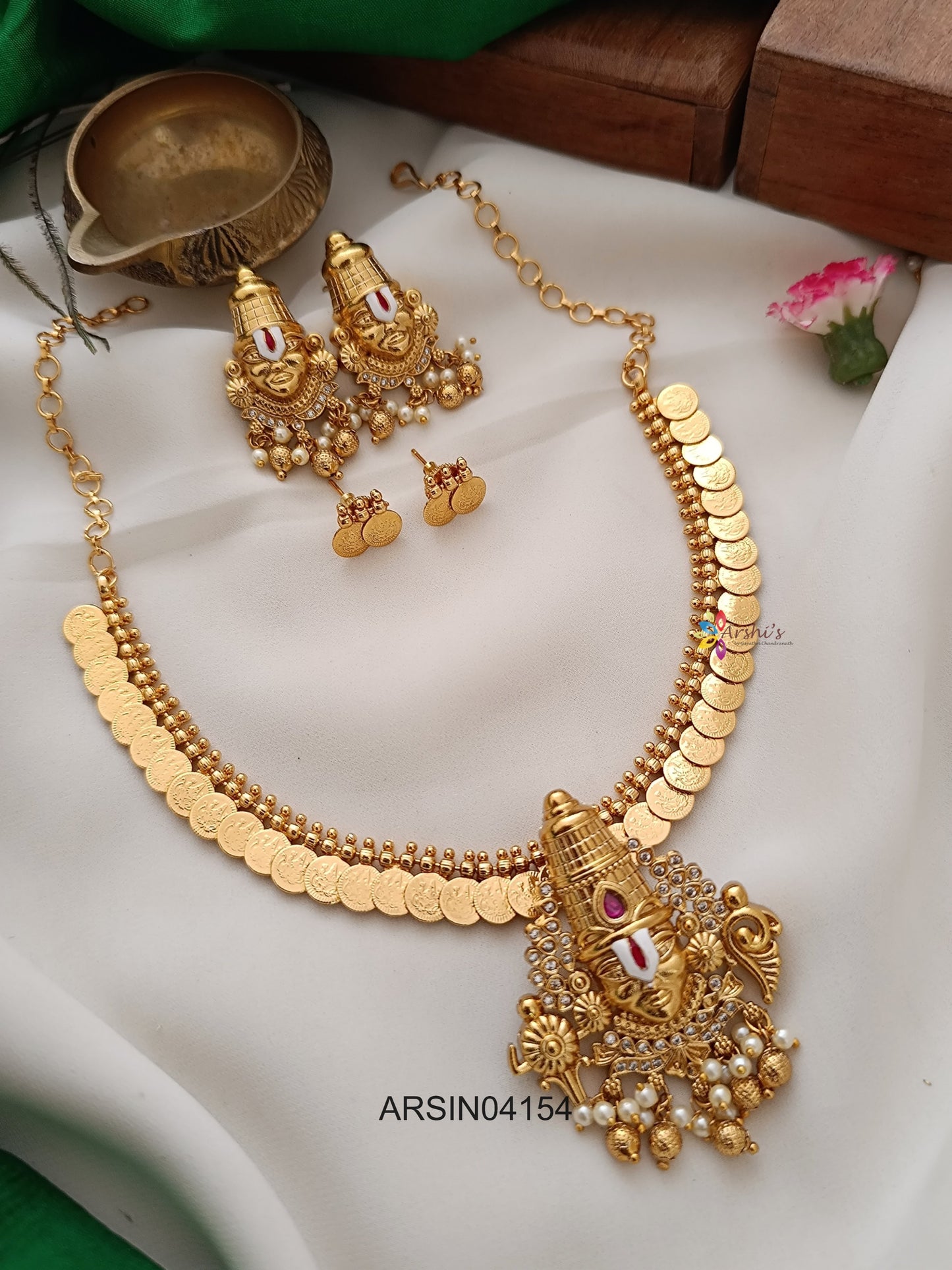 Balaji Pendant Coin Necklace