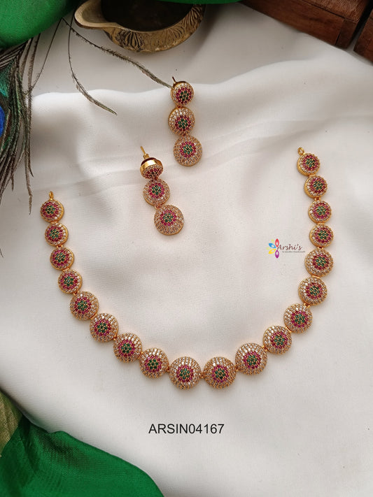 Round Multi Stone Necklace