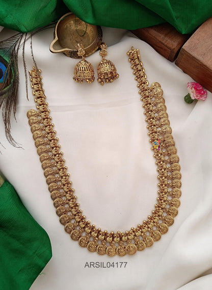 Peacock Lakshmi Coin Long Haram