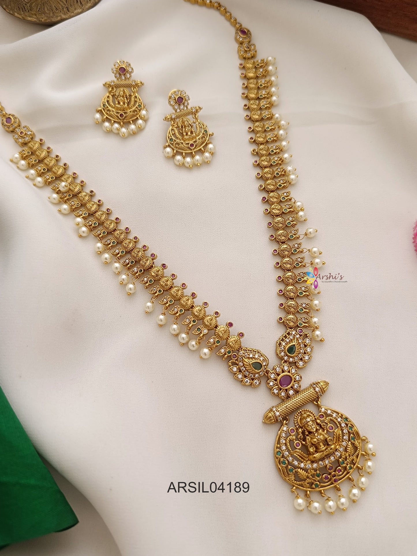 Lakshmi Pearl Drop Long Haram