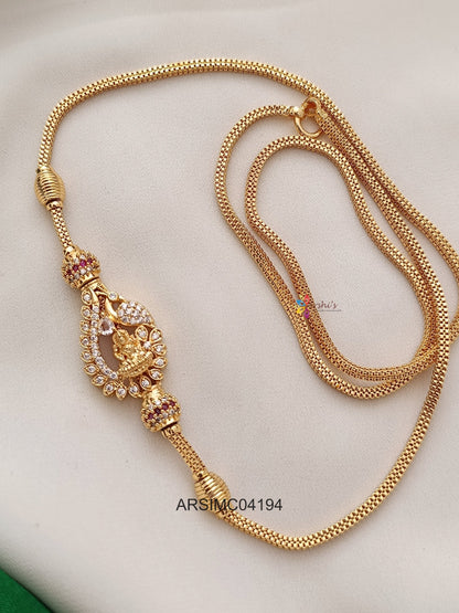 Lakshmi White Stone Mugappu Chain