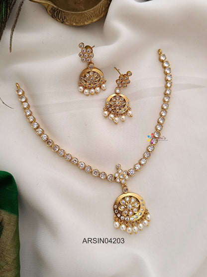 AD Stone Attigai Necklace