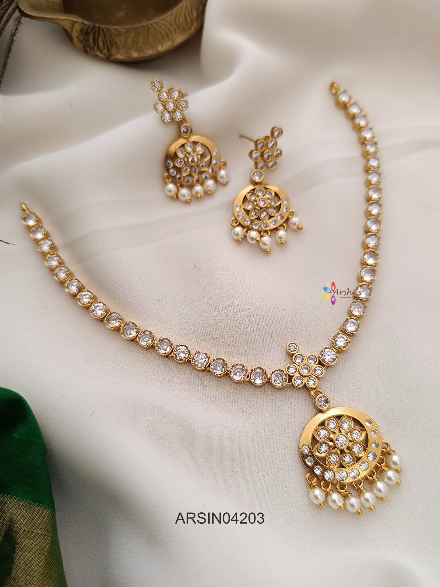 AD Stone Attigai Necklace