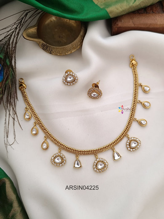 Jalebi with Polki Kundan Necklace