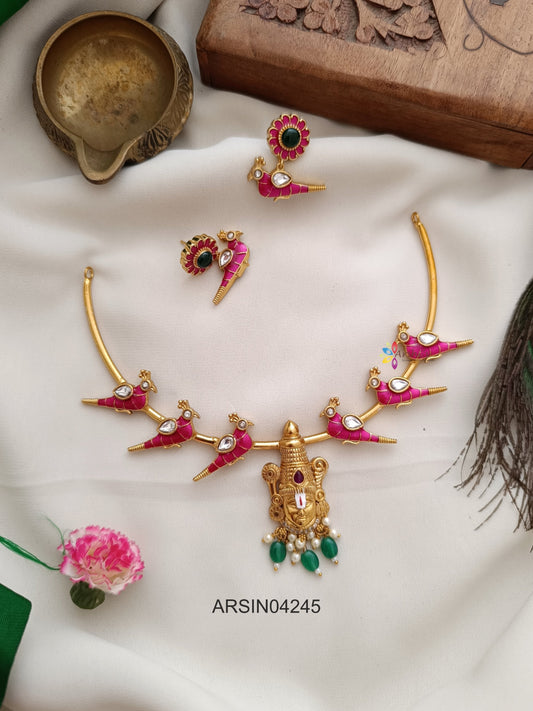 Lord Venkatesha Hasli Necklace