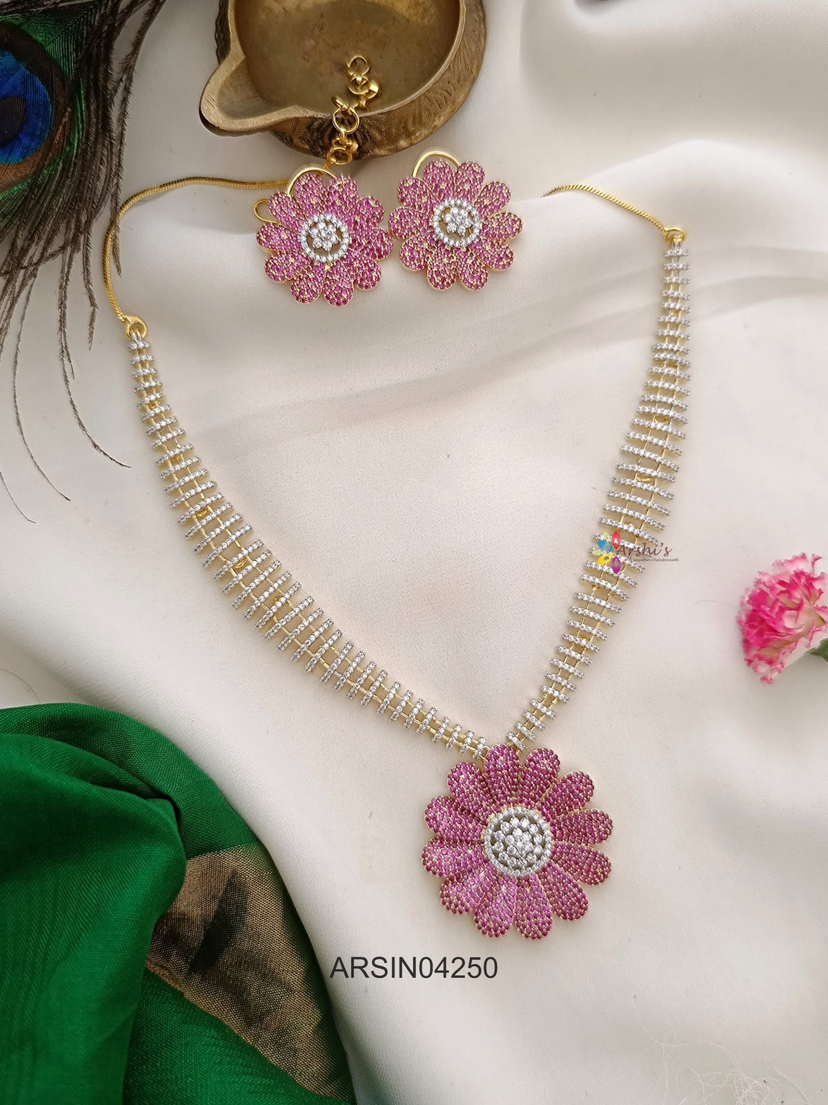 Designer White Stone Necklace