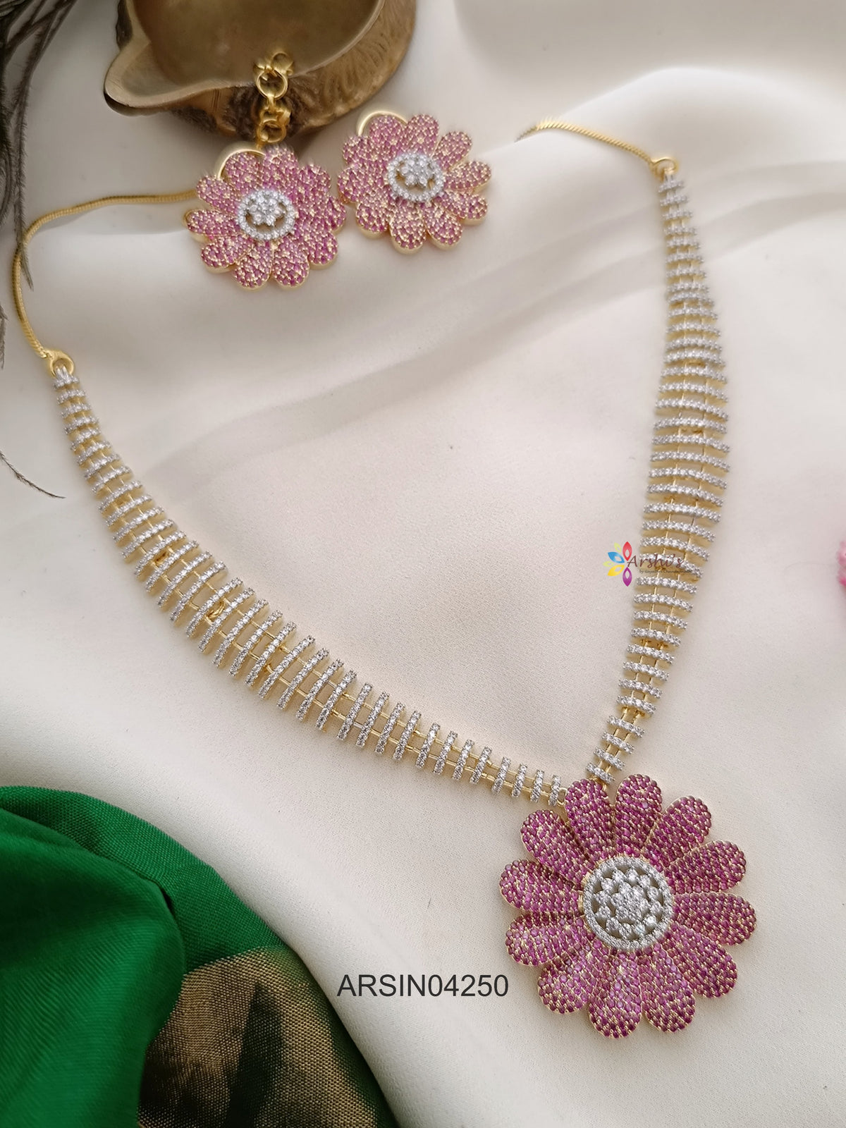 Designer White Stone Necklace