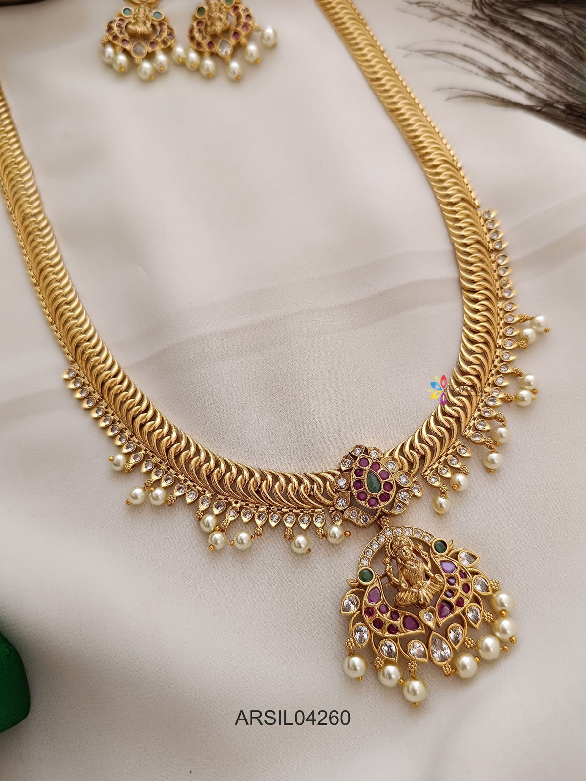 Jalebu Lkashmi Pendant Long Haram