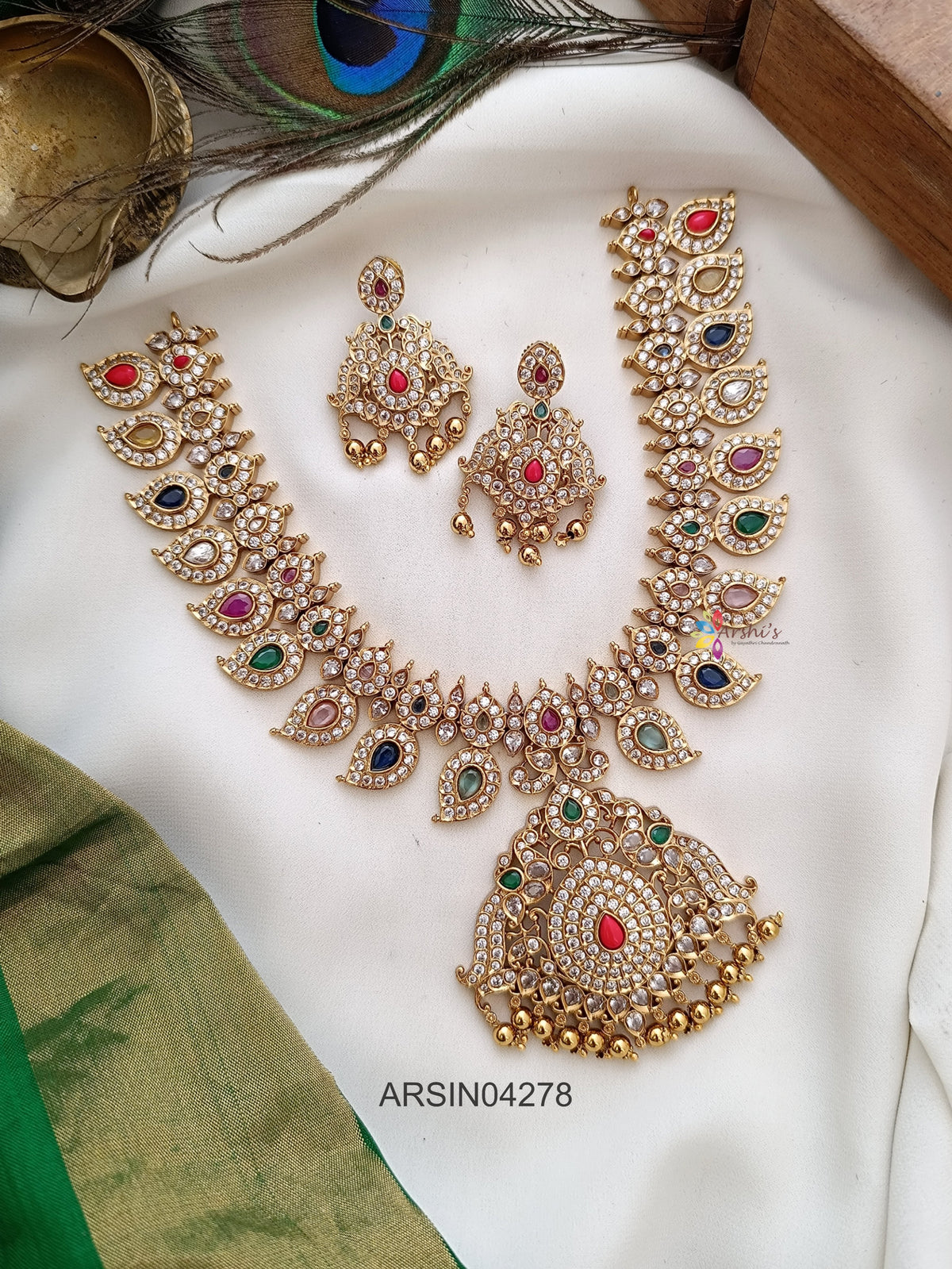 Mango Navarathna Stone Necklace