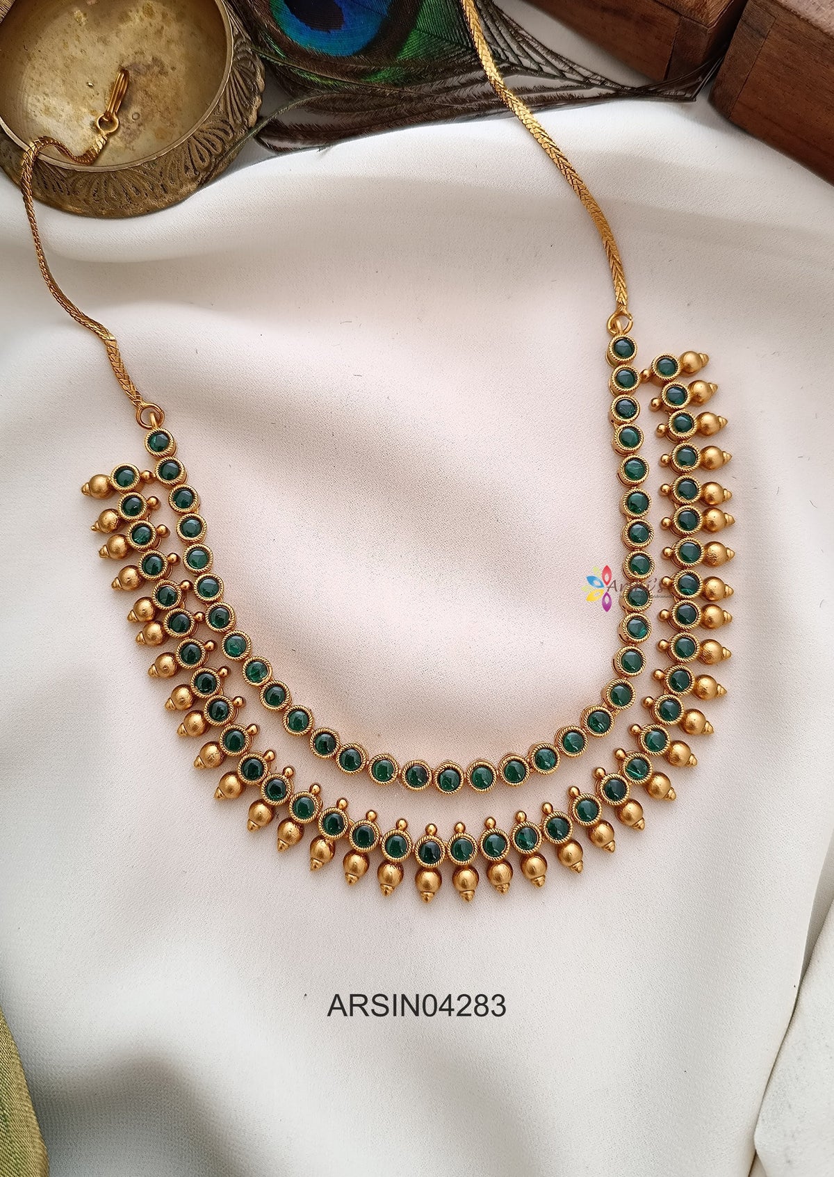 Layer Green Stone Necklace