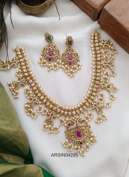 Peacock Guttapusalu Necklace