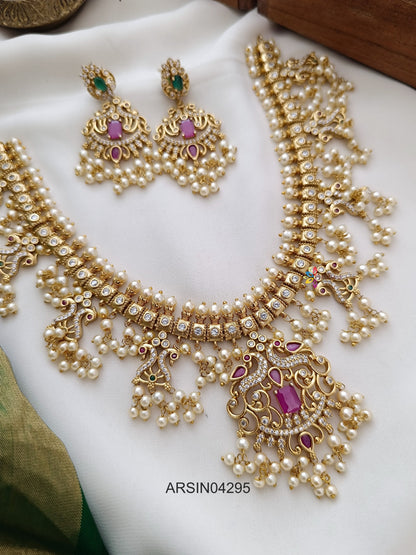 Peacock Guttapusalu Necklace