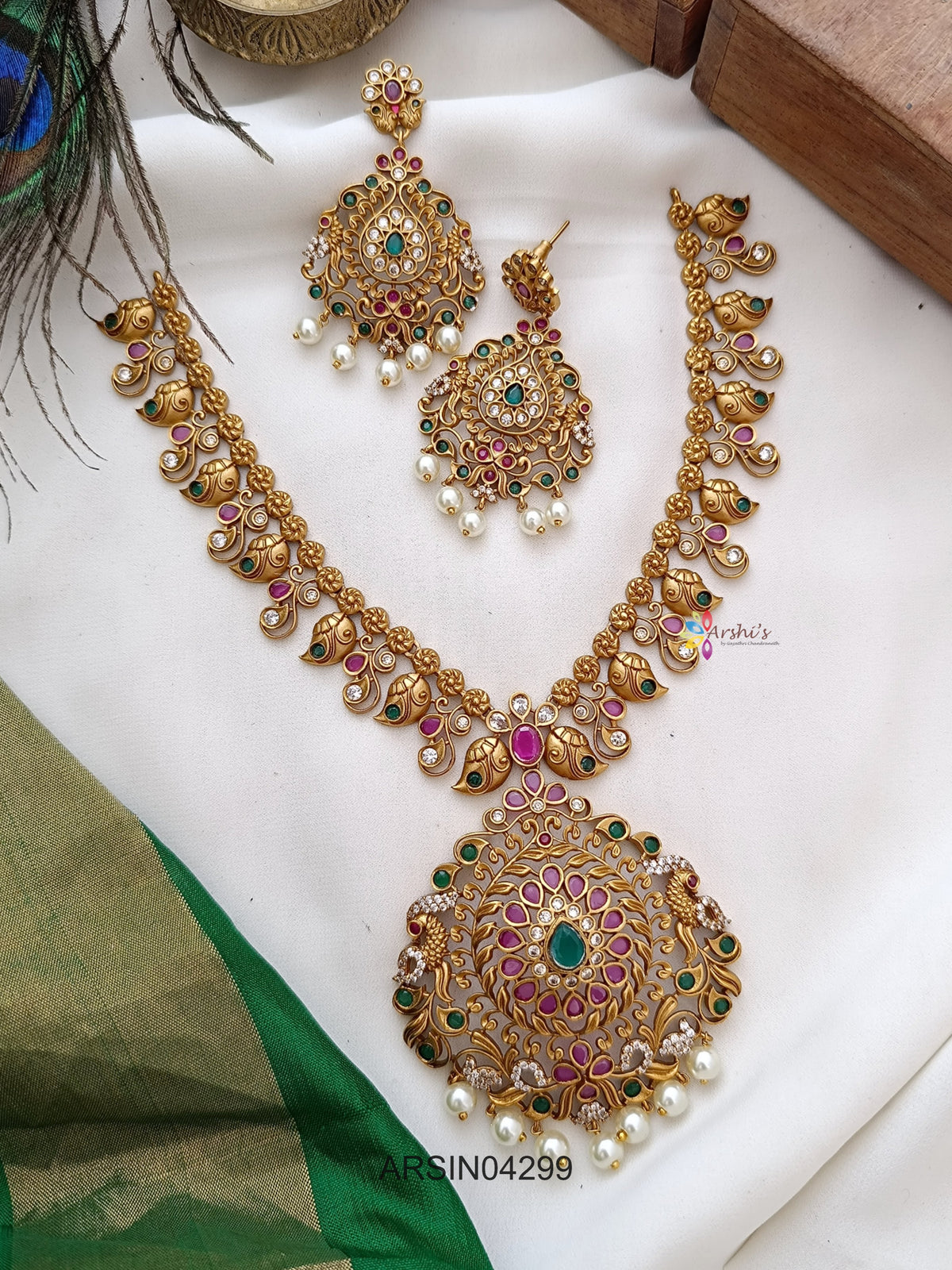 Antique Mango Flower Design Necklace