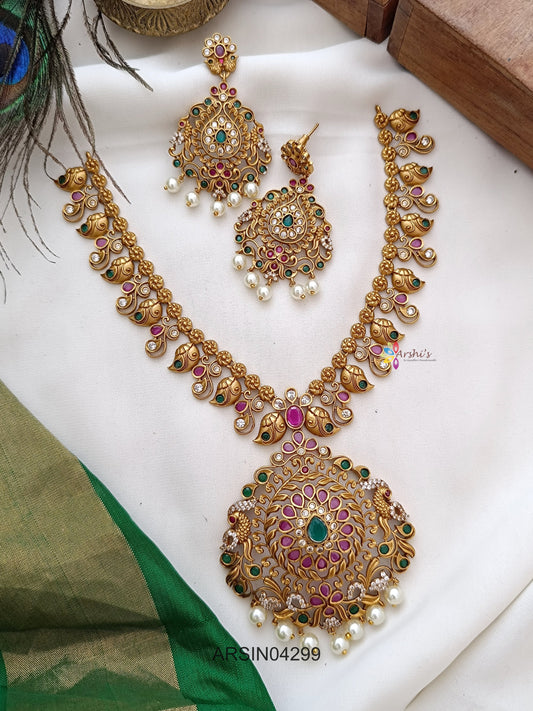 Antique Mango Flower Design Necklace