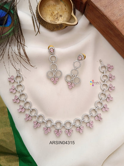 Pale Pink Rosium Polish Necklace