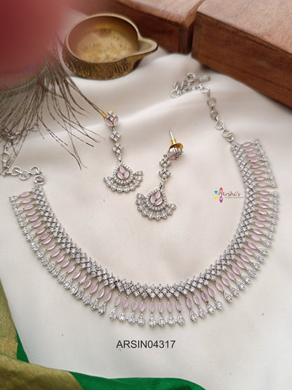 Pale Pink Rosium Polish Necklace