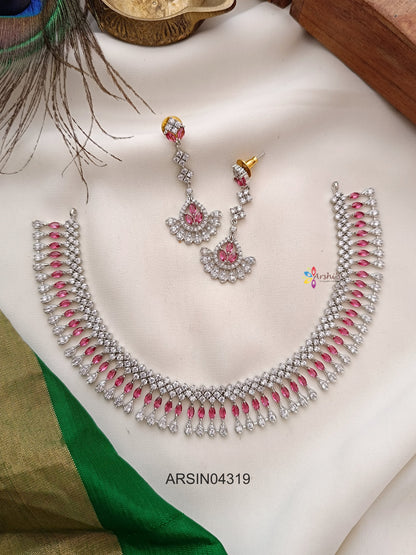 Red Pink Rosium Polish Necklace