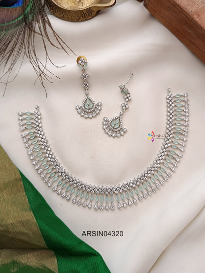 Pale Green Rosium Polish Necklace