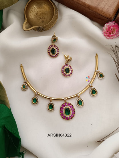 Kemp and Green Drop Hasli Necklace