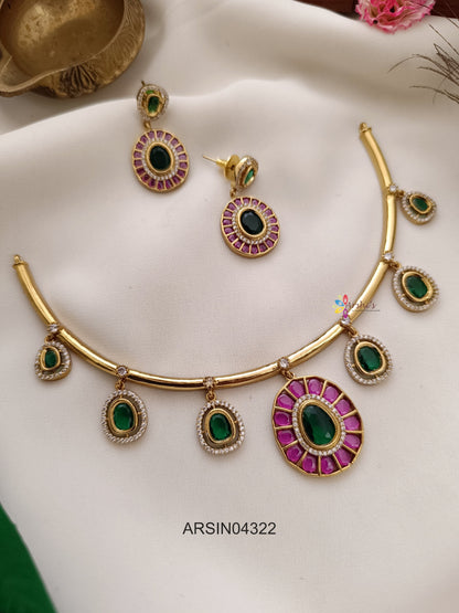 Kemp and Green Drop Hasli Necklace