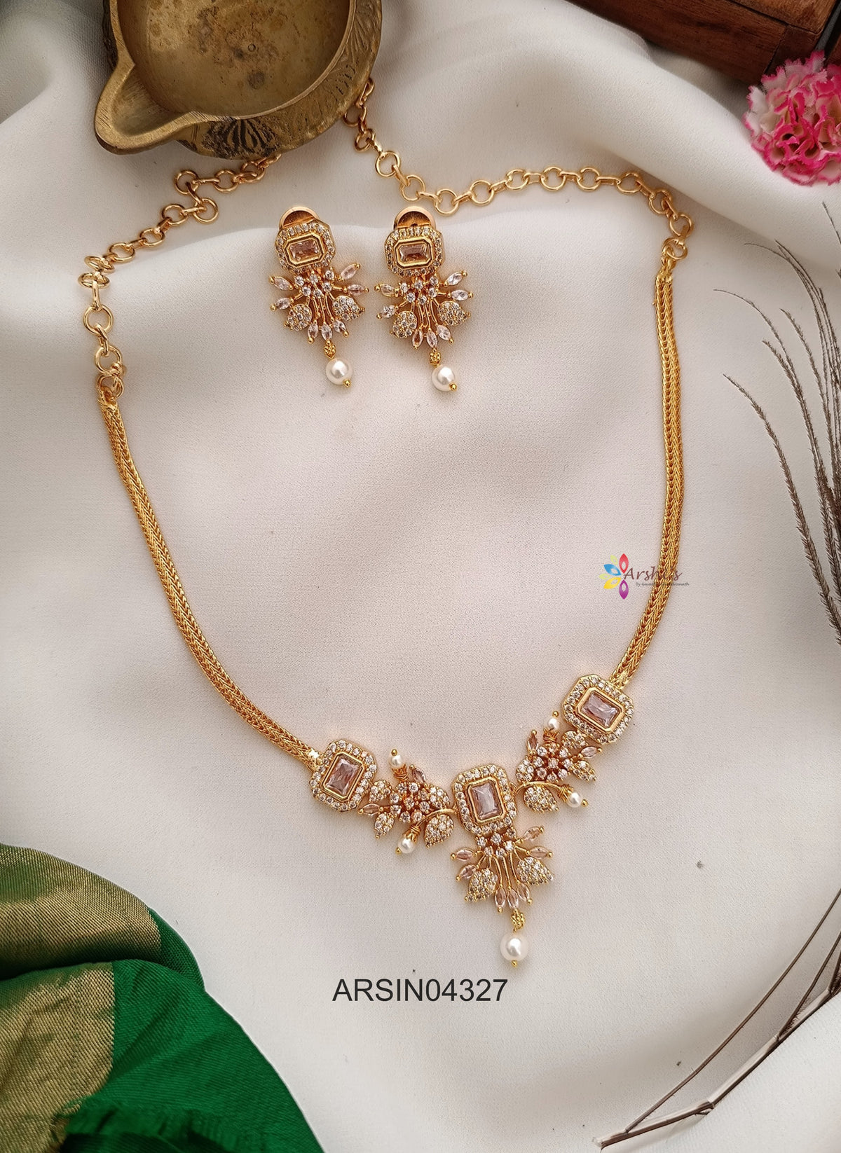 White Stone Necklace
