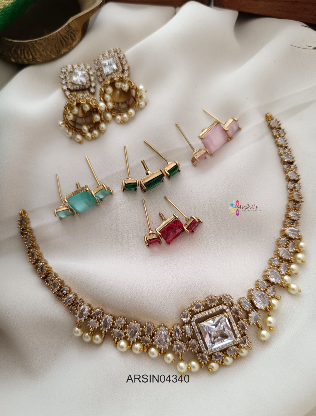 Stone Changeable White Stone Necklace