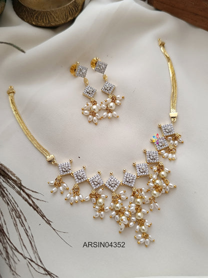 AD Stone Guttapusalu Necklace