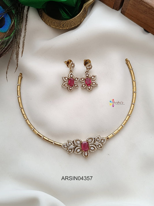 Ruby AD Stone Hasli Necklace